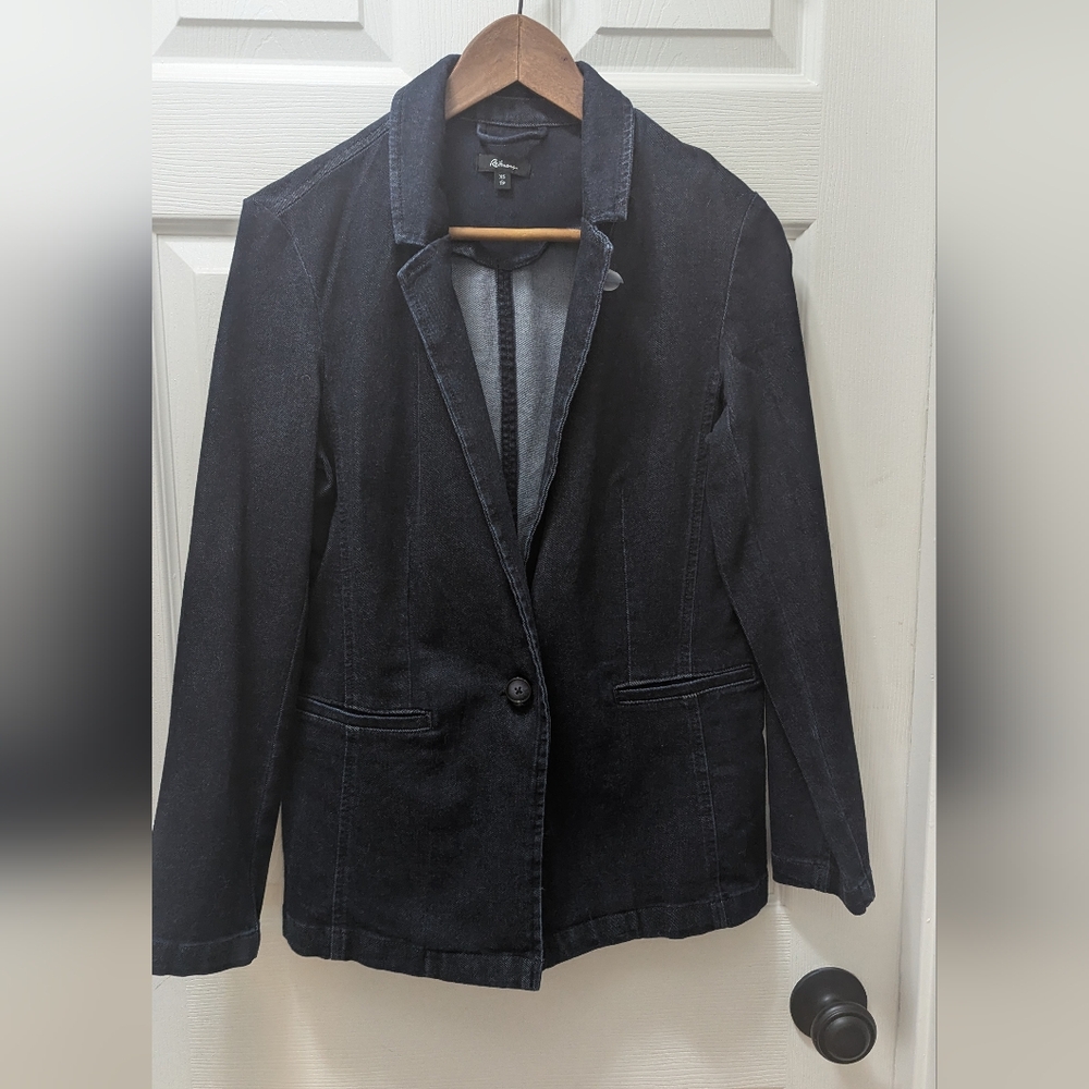 Dark Denim Blazer Jacket XS